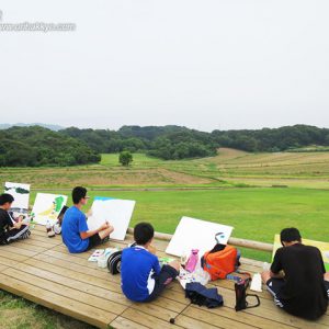 淡路島での制作風景(2015・8)