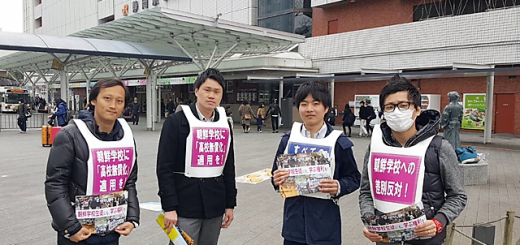静岡駅での朝青の高校無償化街頭宣伝